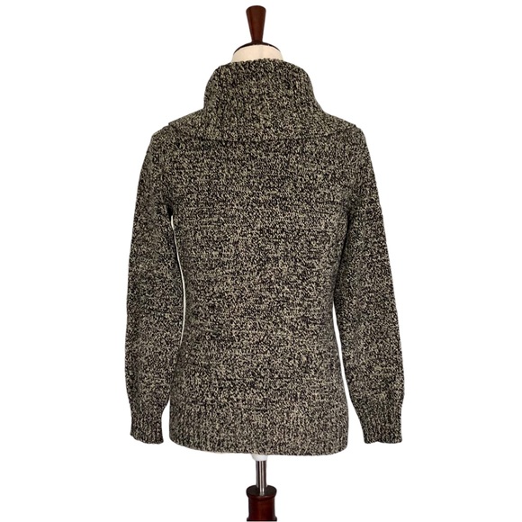 Lauren Ralph Lauren Women’s Chunky Cowl Neck Pullover Sweater, Black Tan Medium - Picture 3 of 7